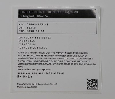 Pouch Labeling (51662 1531 2   Epi Pouch Label Image)